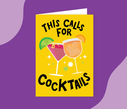 This Calls For Cocktails Card