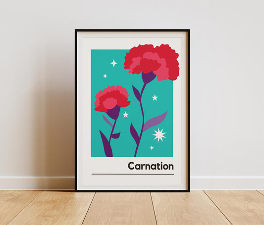 Carnation Print / January Birth Month