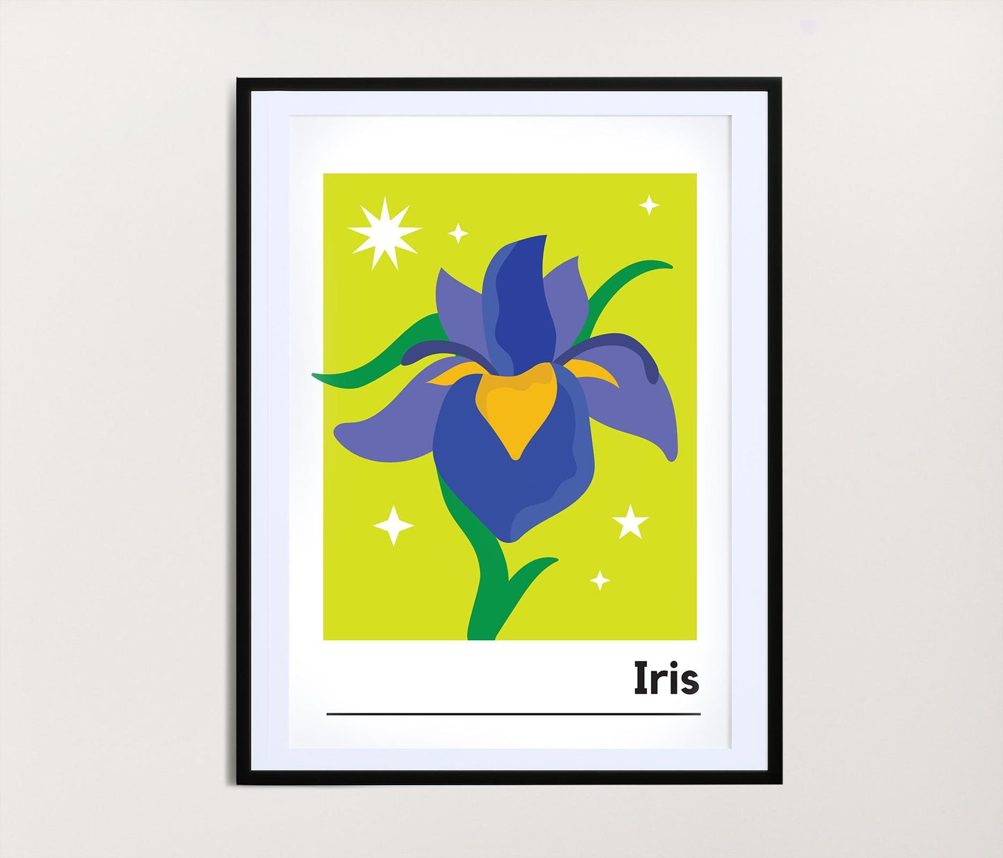 Iris Print / February Birth Month