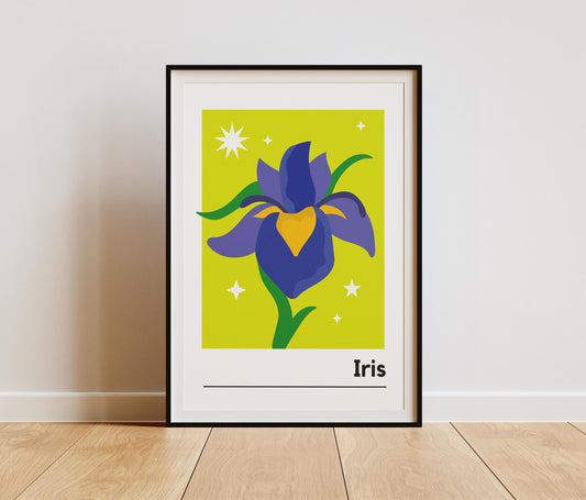 Iris Print / February Birth Month