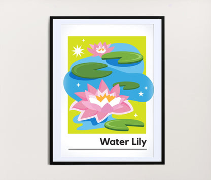 Water Lily Print / July Birth Month