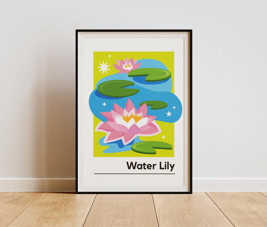 Water Lily Print / July Birth Month