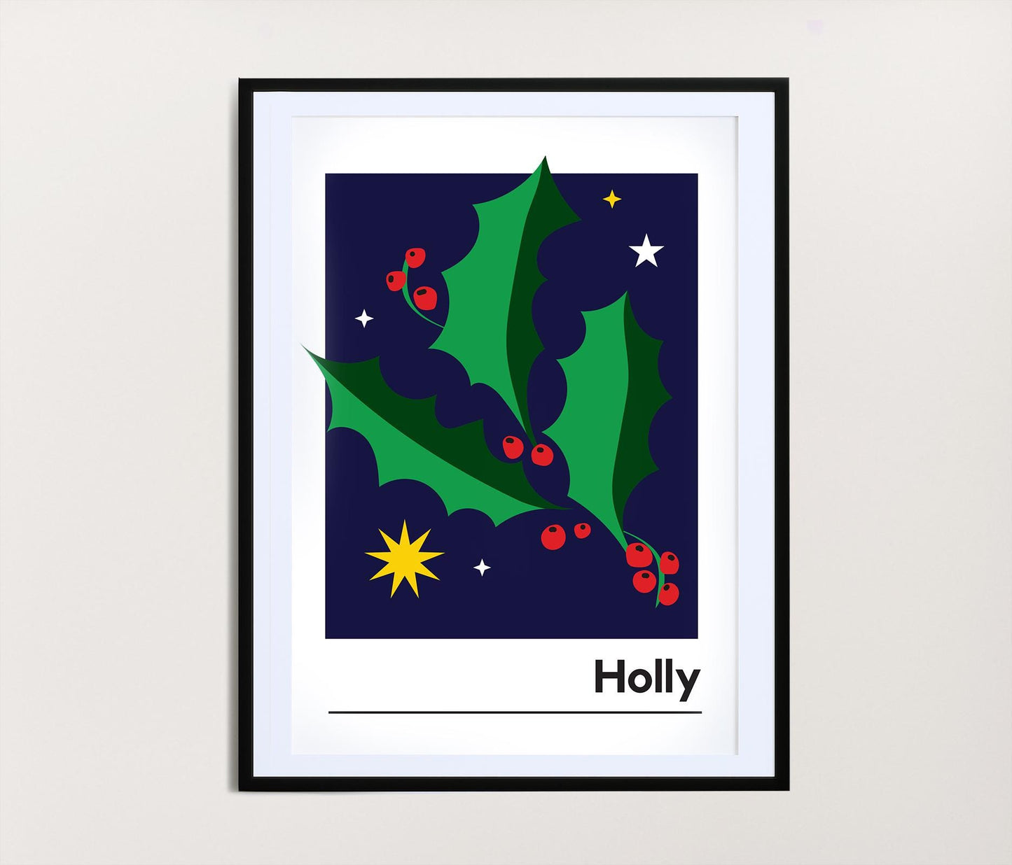 Holly Print / December Birth Month