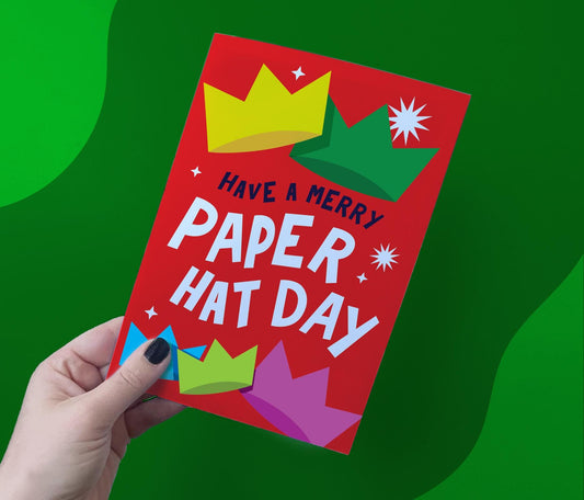 Have a Merry Paper Hat Day Card