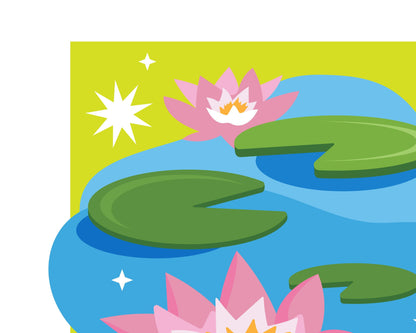 Water Lily Print / July Birth Month