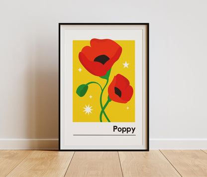 Poppy Print / August Birth Month